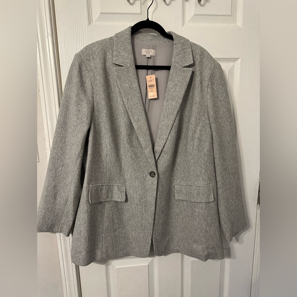 Loft Grey Blazer Women’s Size 22 - NWT